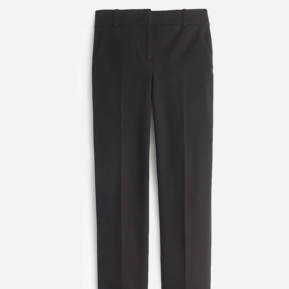 NWT J Crew Tall Cameron slim crop pant in bi-stretch cotton (12 tall) black